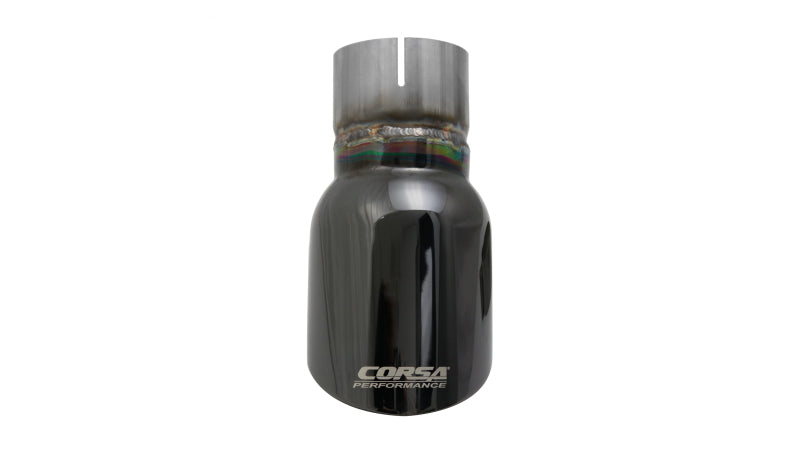 Corsa Single Universal 2.5in Inlet / 3.5in Outlet Black PVD Pro-Series Tip Kit - DTX Performance