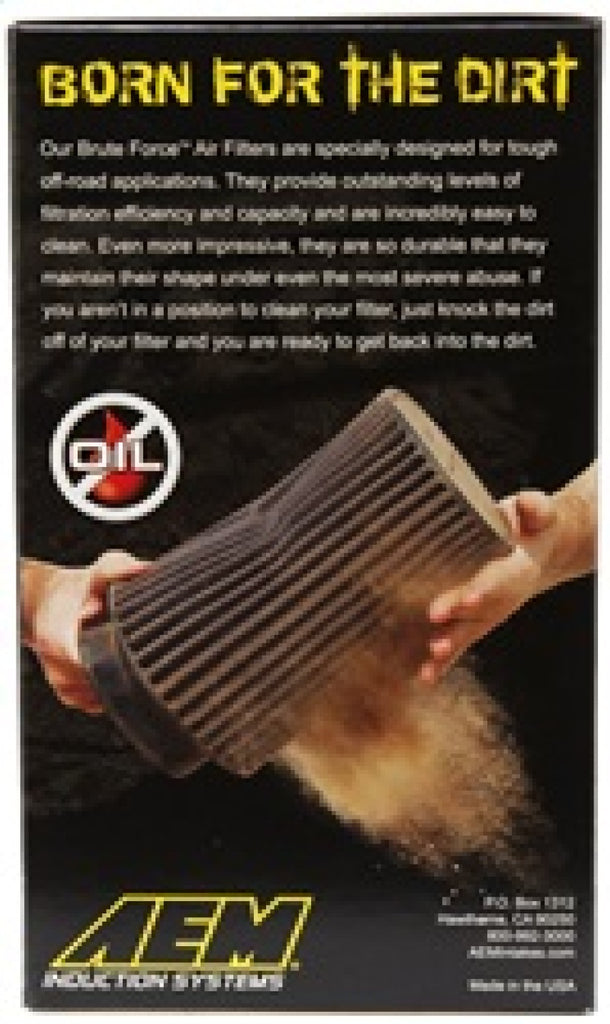 AEM Dryflow 3.5in. X 7in. Round Tapered Air Filter - DTX Performance