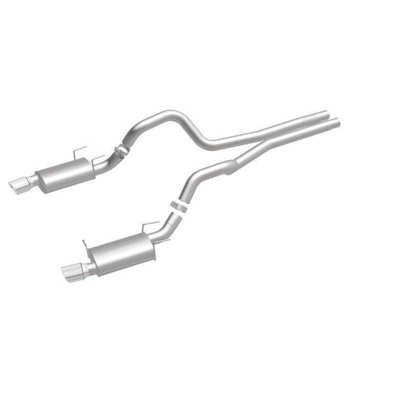 MagnaFlow 13 Ford Mustang Dual Split Rear Exit Stainless Cat Back Performance Exhaust (Street) - DTX Performance