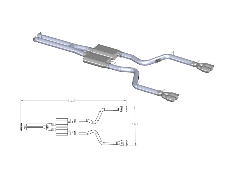 aFe MACHForce XP Exhausts Cat-Back SS-409 EXH CB Dodge Challenger 09 V8-5.7L - DTX Performance