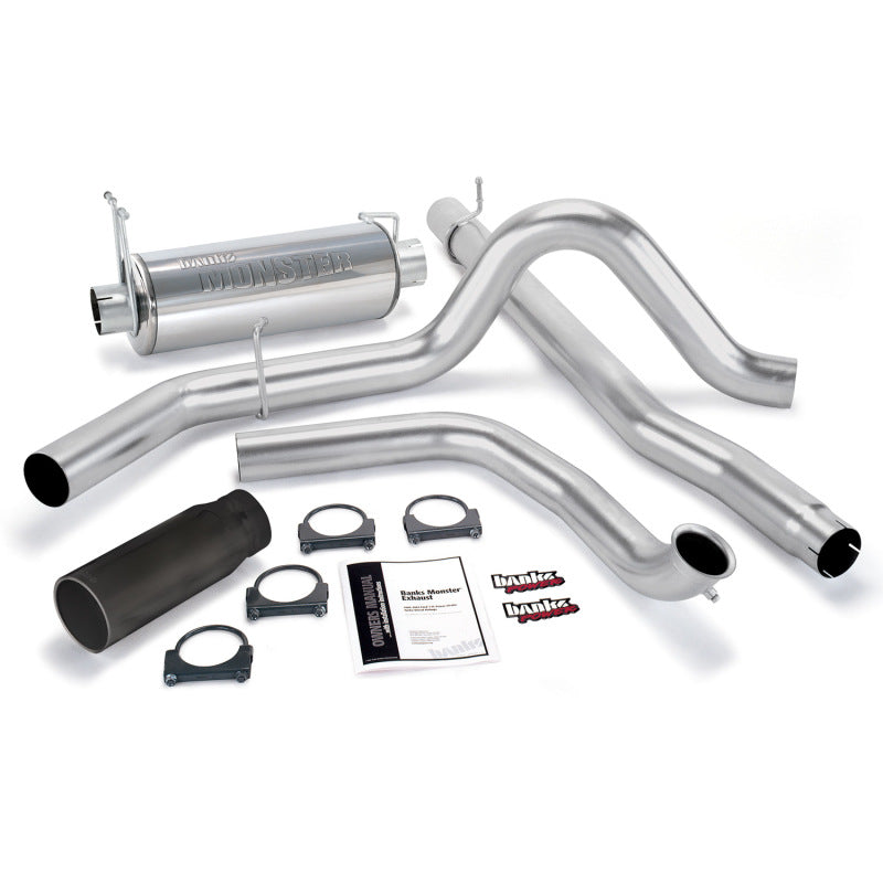 Banks Power 00-03 Ford 7.3L / Excursion Monster Exhaust System - SS Single Exhaust w/ Black Tip - DTX Performance