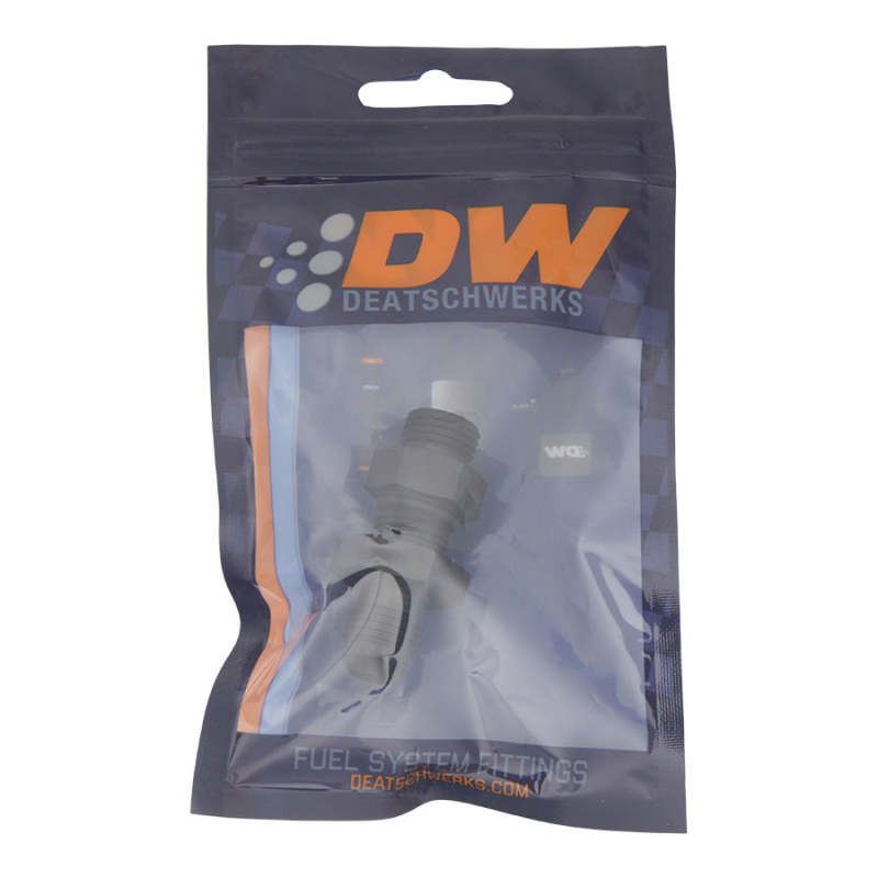 DeatschWerks 6AN O-Ring Male to 6AN Male Flare Bulkhead Include Nut - Anodized Matte Black - DTX Performance