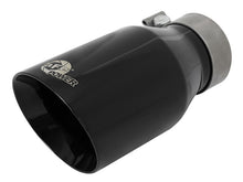 Load image into Gallery viewer, aFe MACH Force-Xp Univ 304 SS Double-Wall Clamp-On Exhaust Tip - Black - 3in Inlet - 4.5in Outlet - DTX Performance