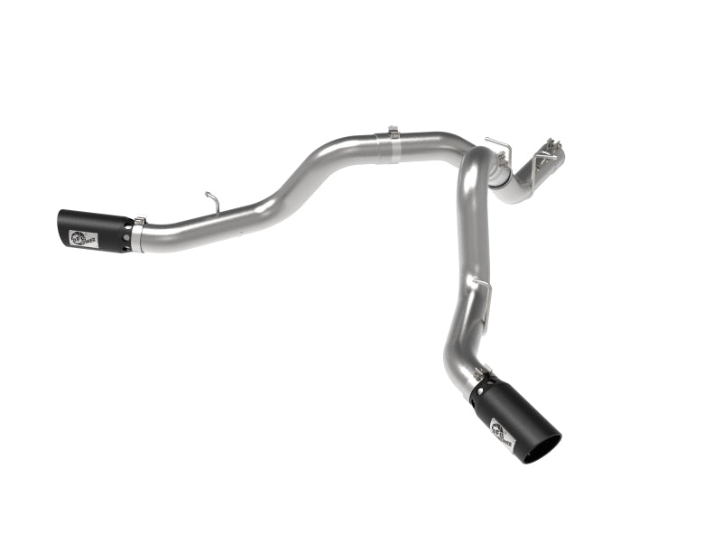 aFe Large Bore-HD 4in 409SS DPF-Back Exhaust System w/Black Tip 20 GM Diesel Trucks V8-6.6L (td) L5P - DTX Performance