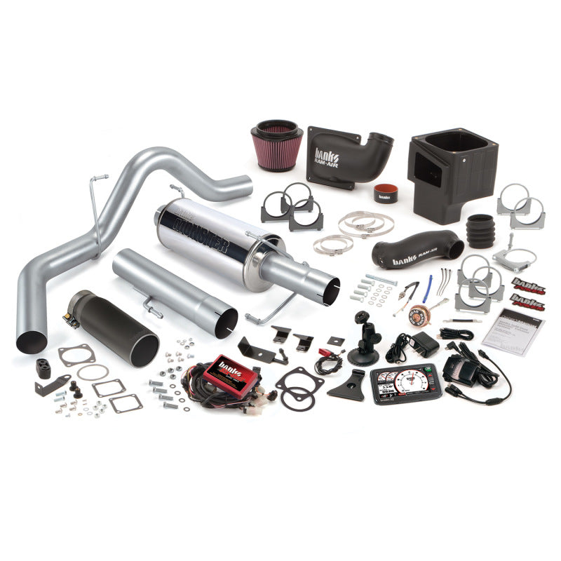 Banks Power 10-13 Dodge 6.7L CCLB Monster Exhaust System - SS Single Exhaust w/ Black Tip - DTX Performance