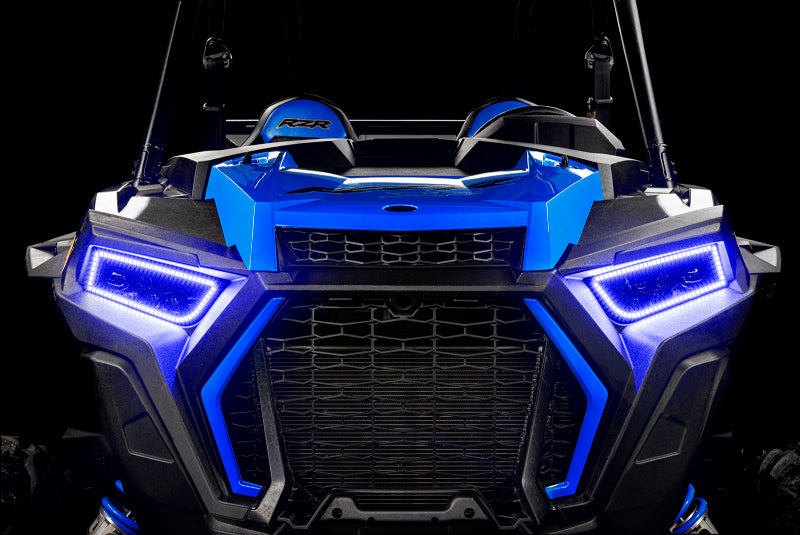 Oracle 14-21 Polaris RZR 900/1000 Turbo Dynamic RGB+A Seq Turn Signal Headlight Halo Kit- ColorSHIFT - DTX Performance