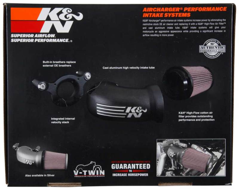 K&N 01-17 Harley Davidson Softail / Dyna FI Performance Air Intake System - DTX Performance