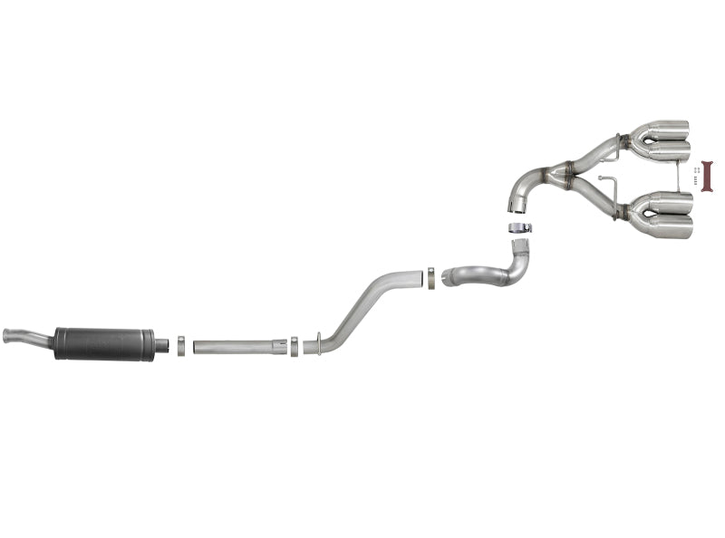 aFe Rebel Series 2.5in 304 SS Cat-Back Exhaust w/ Polished Tip 18-20 Jeep Wrangler (JL) - DTX Performance