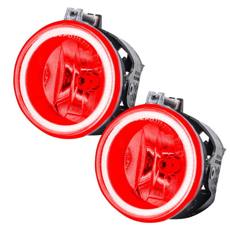 Oracle Lighting 11-16 Jeep Patriot Pre-Assembled LED Halo Fog Lights -Red - DTX Performance