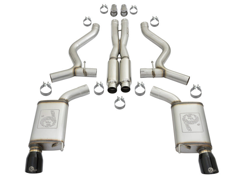 aFe 20-22 Audi RS6 Avant V8 4L (tt) MACH Force-Xp 3in to 2.5in 304 SS Cat-Back Exhaust w/ Black Tip - DTX Performance