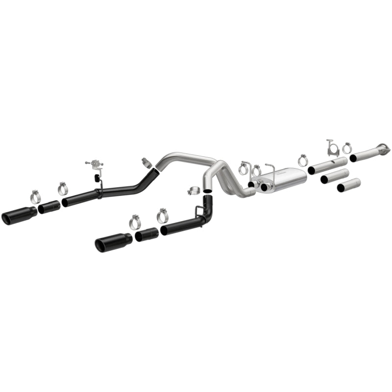 MagnaFlow 11-19 Chevrolet Silverado 2500/3500 HD V8-6.0L Dual Split Cat-Back Exhaust w/Black Tips - DTX Performance