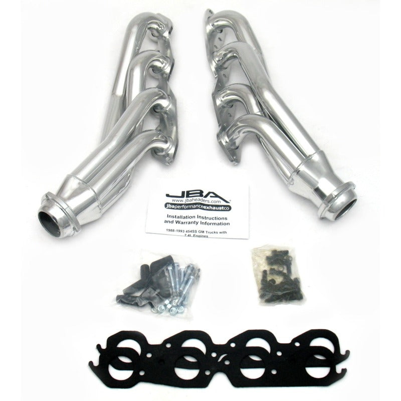 JBA 88-93 GM Truck 7.4L BBC w/o A.I.R. 1-3/4in Primary Silver Ctd Cat4Ward Header - DTX Performance