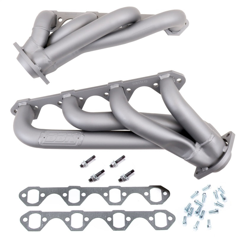 BBK 79-93 Mustang 351 Swap Shorty Unequal Length Exhaust Headers - 1-5/8 Titanium Ceramic - DTX Performance