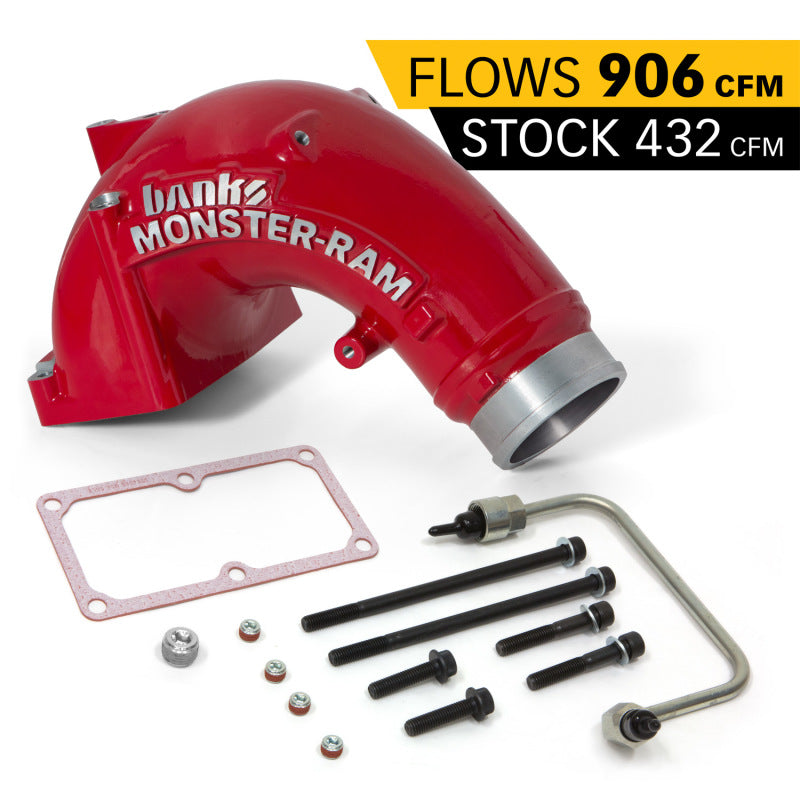 Banks Power 07.5-17 Ram 2500/3500 6.7L Diesel Monster-Ram Intake System w/ Fuel Line 3.5in Red - DTX Performance