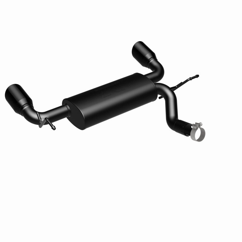 MagnaFlow 07-17 Jeep Wrangler JK 3.8/3.6L Dual Split Rear Exit Black Axle-Back Exhaust - DTX Performance