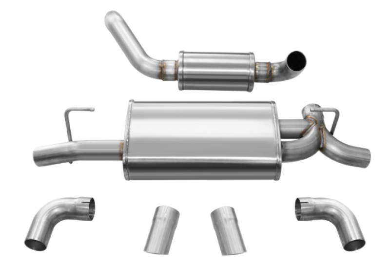 Corsa 18+ Jeep Wrangler JL 2.5in Dual Rear Turn Down Exit Touring Axle-Back Exhaust - DTX Performance