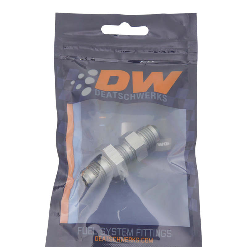 DeatschWerks 6AN Male Flare To 6AN Male Flare Bulkhead Adapter (Incl. Nut) - DTX Performance