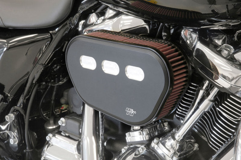 K&N Street Metal Intake System - Big 8 Black for Harley Davidson - DTX Performance