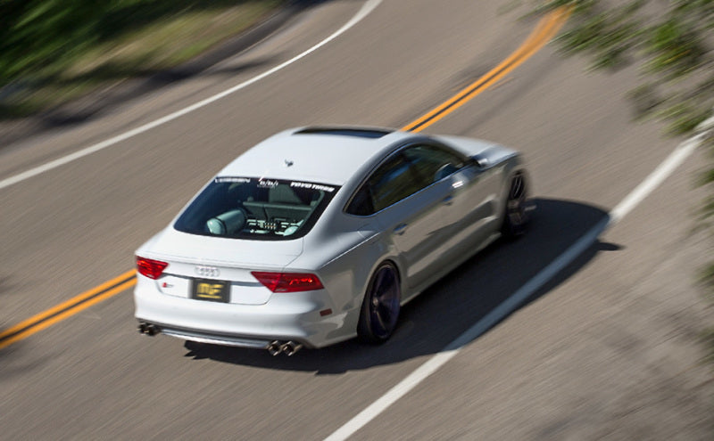 MagnaFlow CatBack 18-19 Audi A5 Dual Exit Polished Stainless Exhaust - 3in Main Piping Diameter - DTX Performance