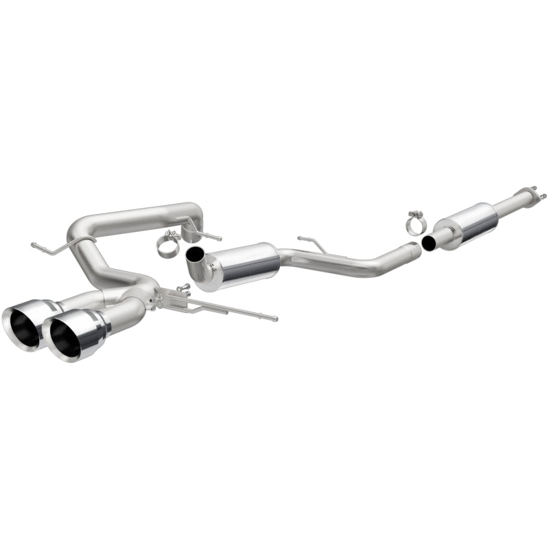 MagnaFlow 13 Ford Focus 2.0L Turbocharged ST Dual Center Rear Exit Stainless Cat Back Perf Exhaust - DTX Performance