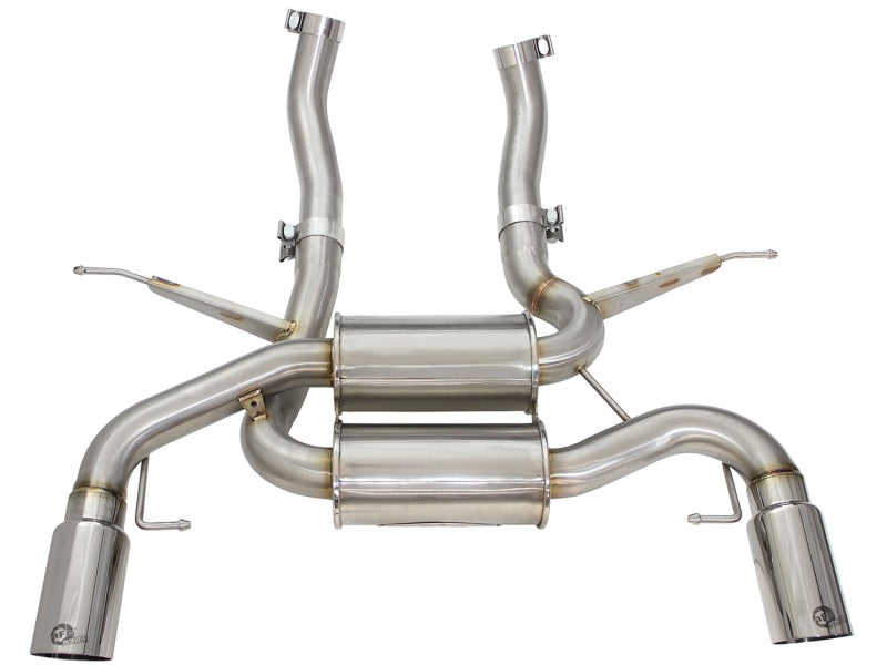 aFe MACHForce XP 2.5in Axle Back Stainless Exhaust w/ Polished Tips 07-13 BMW 335i 3.0L L6 (E90/92) - DTX Performance