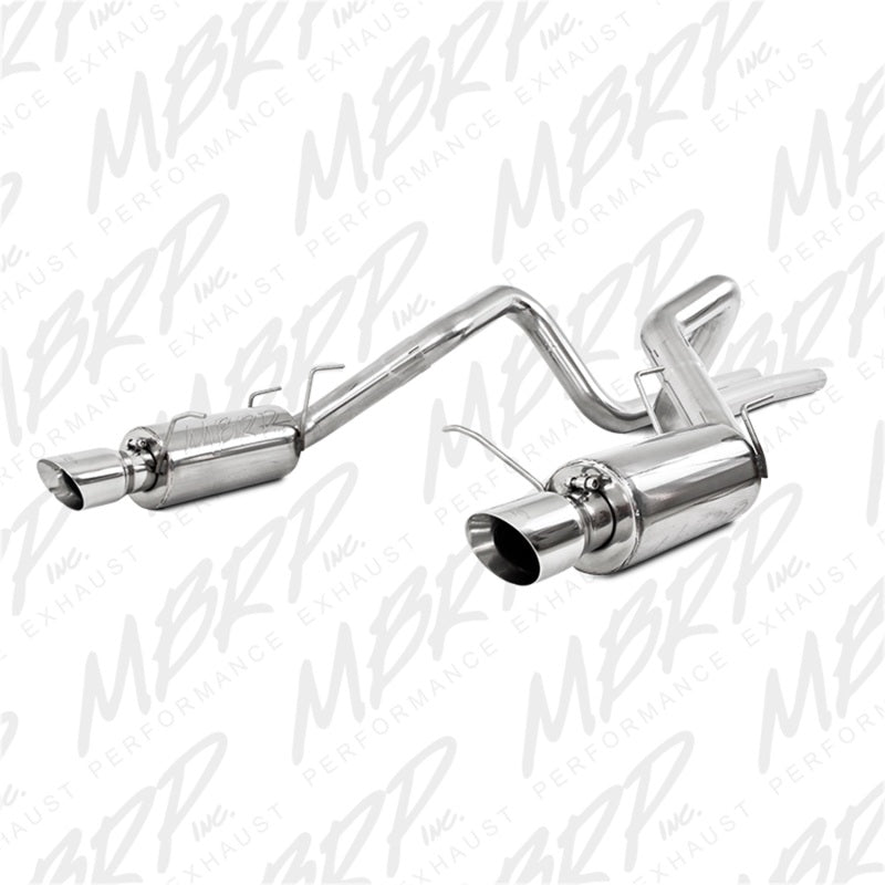 MBRP 11-14 Ford Mustang GT 5.0L Dual Split Rear Street Version T409 3in Cat Back Exhaust System - DTX Performance