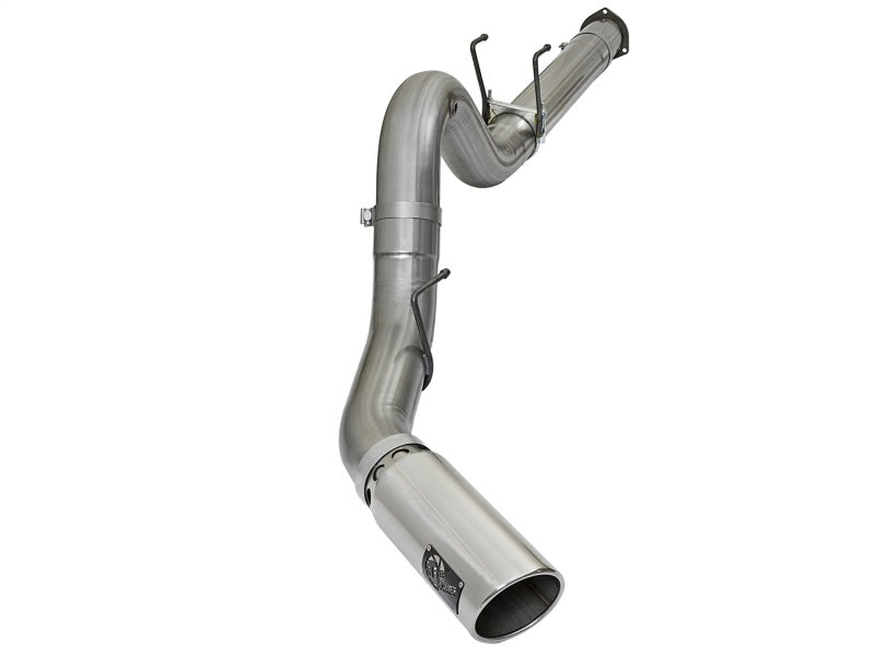 aFe LARGE BORE HD 5in 409-SS DPF-Back Exhaust w/Polished Tip 2017 Ford Diesel Trucks V8 6.7L (td) - DTX Performance