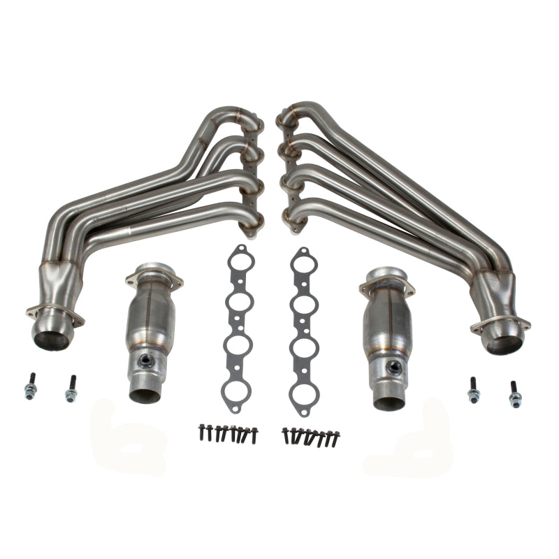 BBK 10-15 Camaro LS3 L99 Long Tube Exhaust Headers With Converters - 1-3/4 304 Stainless - DTX Performance