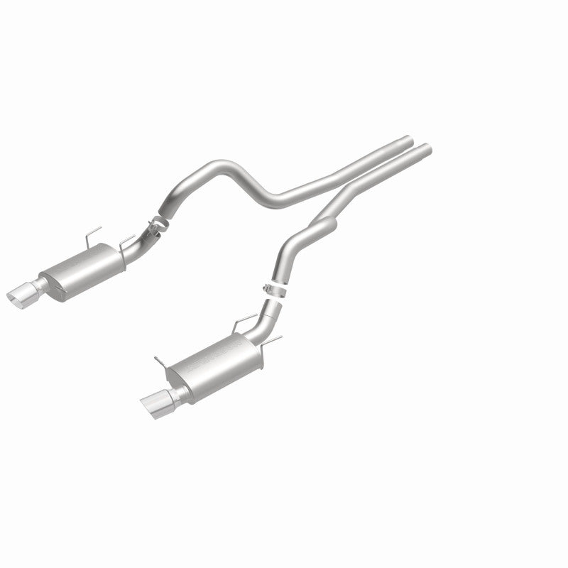 MagnaFlow 13 Ford Mustang Dual Split Rear Exit Stainless Cat Back Performance Exhaust (Street) - DTX Performance