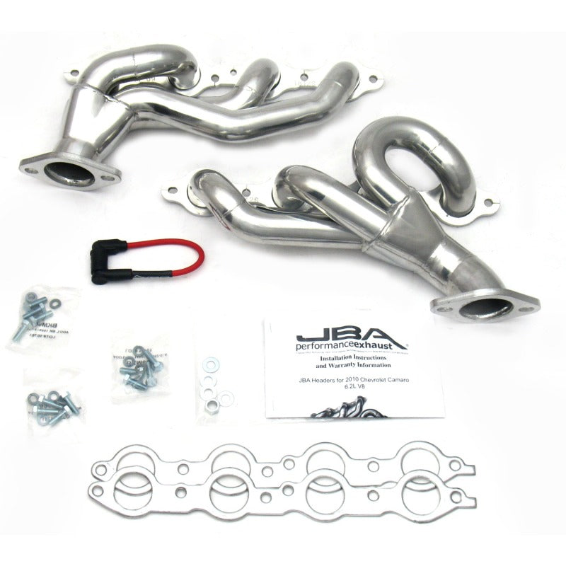 JBA 10-15 Camaro 6.2L LS 1-3/4in Primary Silver Ctd Cat4Ward Header - DTX Performance