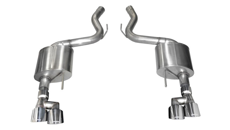 Corsa 18-19 Ford Mustang V8 5.0L 3in Axle-Back Dual Rear Exit w/ 4in Polished Pro-Series Tips - DTX Performance