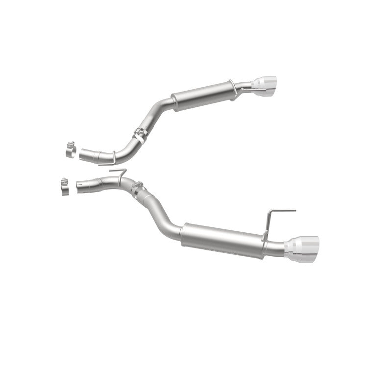 MagnaFlow Axle Back, SS, 2.5in, Competition, Dual Split Polish 4.5in Tip 2015 Ford Mustang Ecoboost - DTX Performance