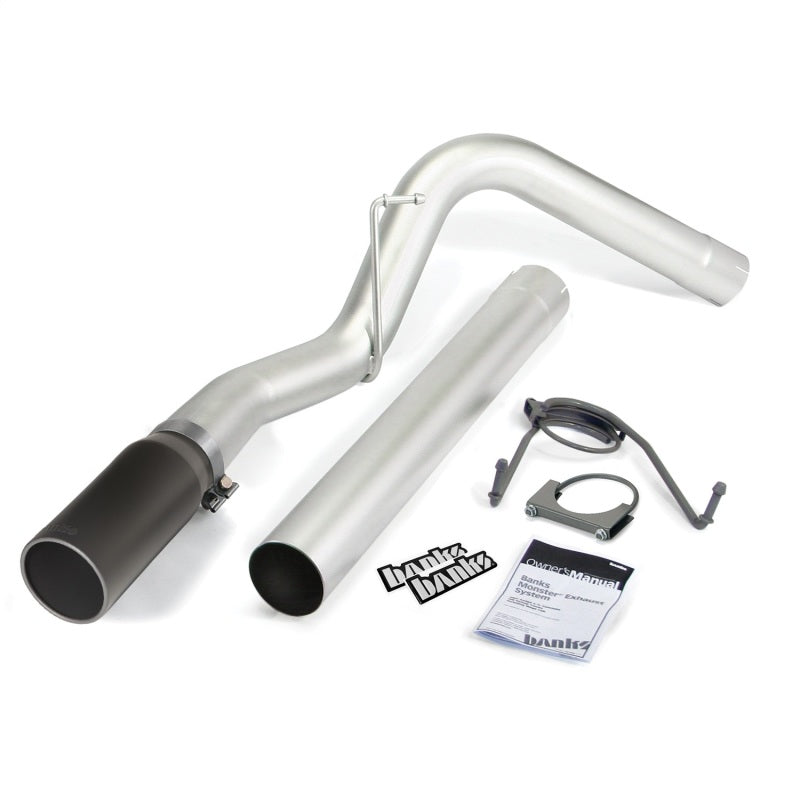 Banks Power 10-13 Dodge 6.7L CCLB Monster Exhaust System - SS Single Exhaust w/ Black Tip - DTX Performance