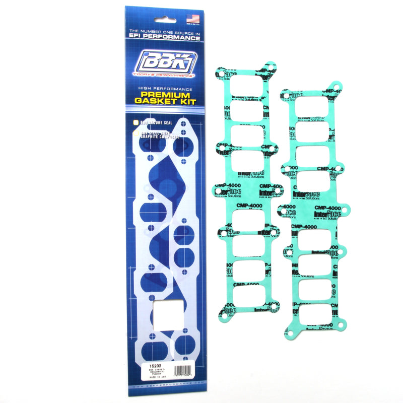 BBK 86-95 Mustang 5.0 Upper To Lower EFI Intake EFI Manifold Gasket Set Edlebrock Performer - DTX Performance