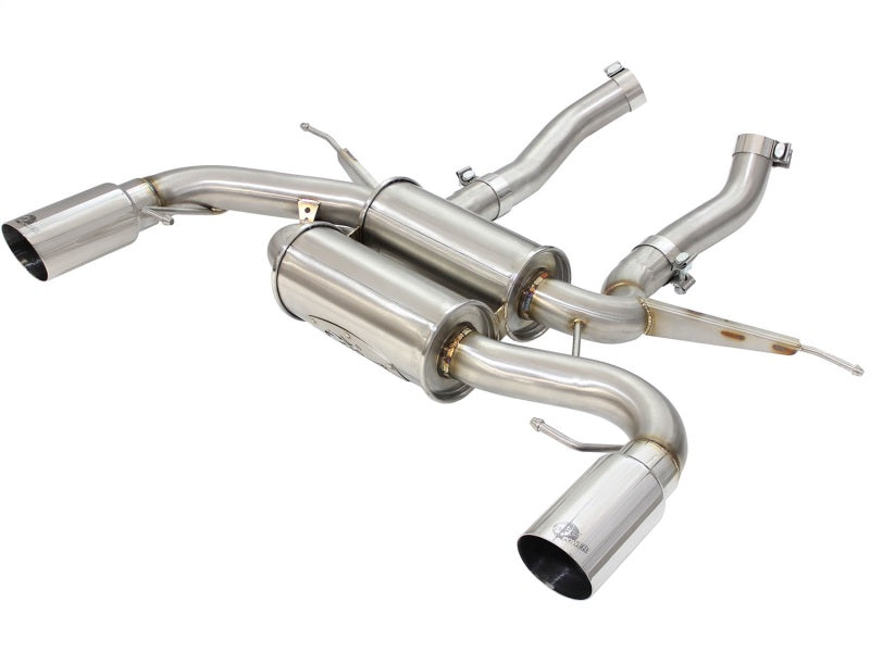 aFe MACHForce XP 2.5in Axle Back Stainless Exhaust w/ Polished Tips 07-13 BMW 335i 3.0L L6 (E90/92) - DTX Performance