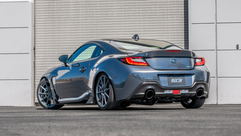 Borla 22-23 Subaru BRZ/Toyota GR86 2.4L RWD AT/MT S-Type Catback Exhaust - Black Chrome Tips - DTX Performance