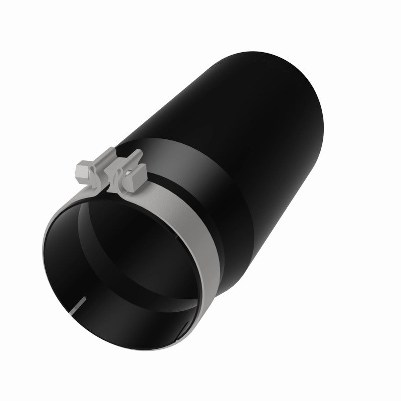 MagnaFlow Tip Stainless Black Coated Single Wall Round Single Outlet 6in Dia 5in Inlet 13in L - DTX Performance