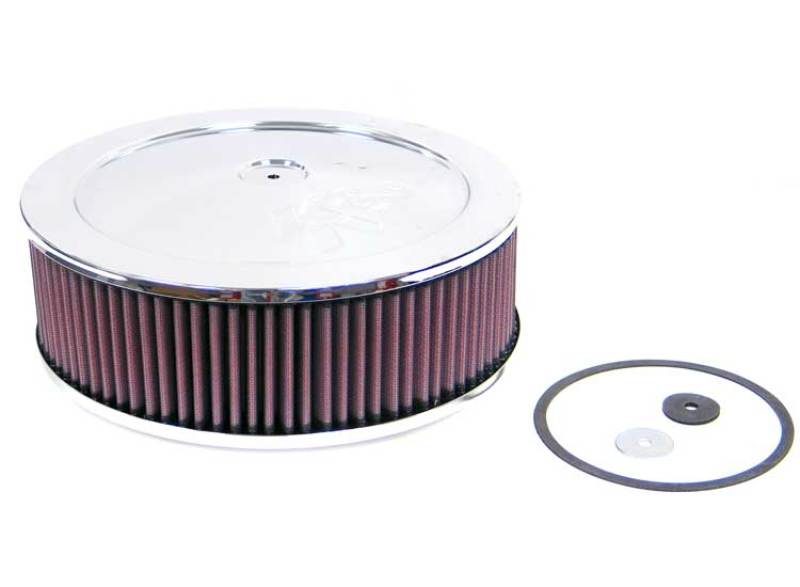 K&N Custom Round Filter 2-5/8in FLG / 11in Dia / 4-1/8in H w/VENT - DTX Performance