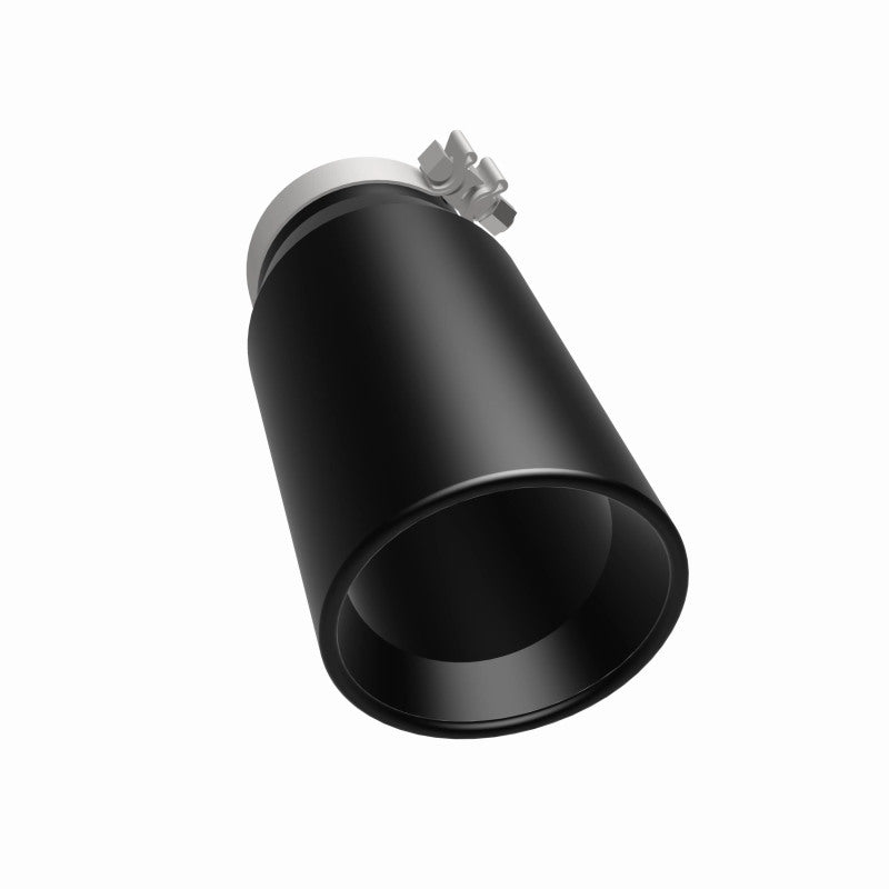 MagnaFlow Tip Stainless Black Coated Single Double Round Single Outlet 5in Dia 4in Inlet 13in L - DTX Performance