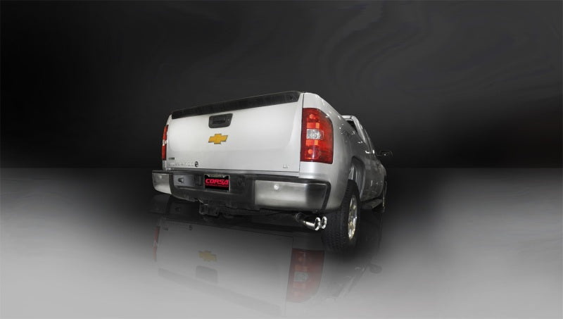 Corsa 11-13 Chevrolet Silverado Crew Cab/Short Bed 1500 6.2L V8 Polished Sport Cat-Back Exhaust - DTX Performance