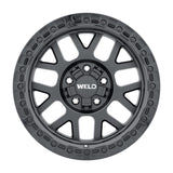 Weld Off-Road W104 17X8.5 Cinch 5X110 5X127 ET38 BS6.25 Satin Black / Gloss Black 71.5