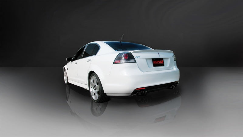 Corsa 08-09 Pontiac G8 GXP 6.0L V8 Sport Cat-Back w/ Dual 3in Black Tips - DTX Performance