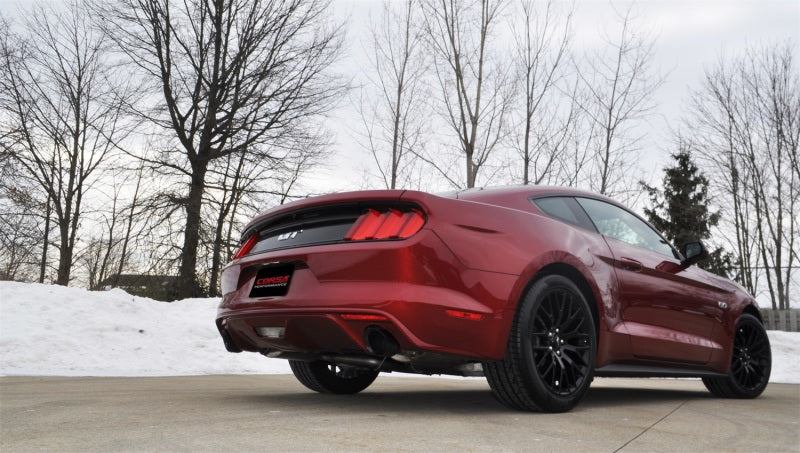 Corsa 2015 Ford Mustang GT 5.0 3in Axle Back Exhaust, Black Dual 4.5in Tip *Sport* - DTX Performance