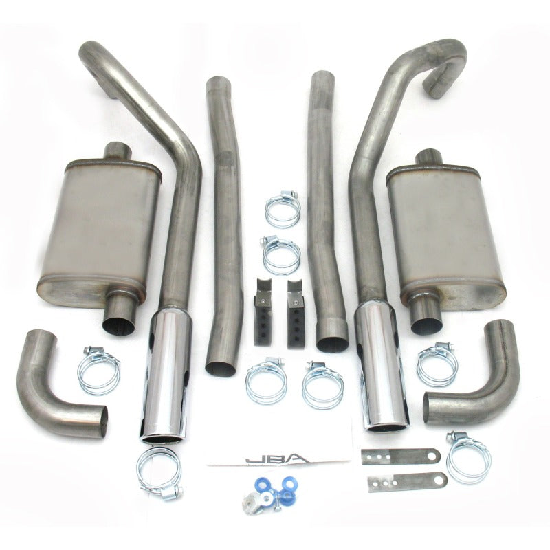 JBA 65-70 Ford Mustang 260-428 409SS Dual Under Rear Valance Header Back Exhaust - DTX Performance