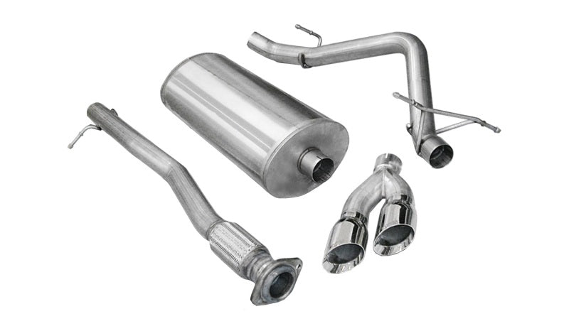 Corsa 11-13 Chevrolet Silverado Crew Cab/Short Bed 1500 6.2L V8 Polished Sport Cat-Back Exhaust - DTX Performance