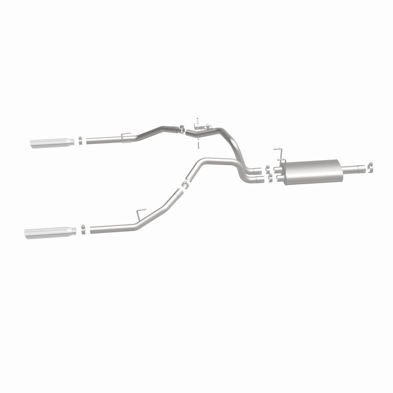 Magnaflow 09-13 Dodge Ram 1500 V6 3.6L Dual Spilt Rear Exit Polished Stainless C/B Perf Exhaust - DTX Performance