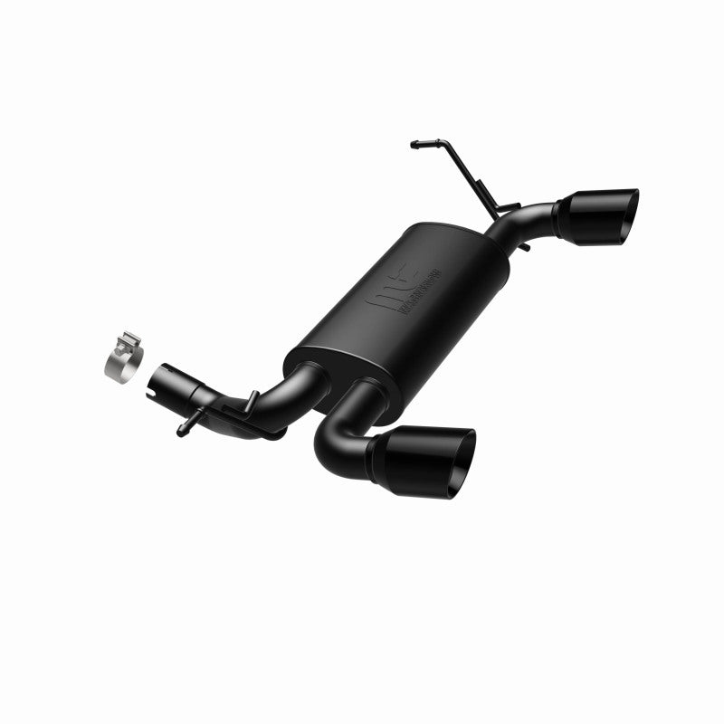 MagnaFlow 07-17 Jeep Wrangler JK 3.8/3.6L Dual Split Rear Exit Black Axle-Back Exhaust - DTX Performance