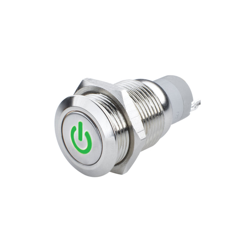 Oracle Pre-Wired Power Symbol On/Off Flush Mount LED Switch - Green - DTX Performance