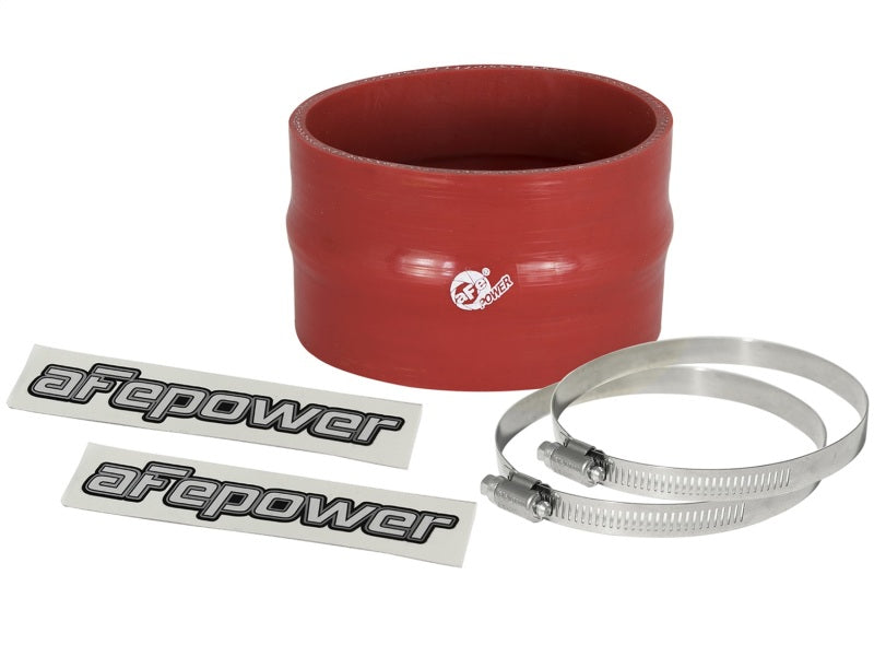 aFe Magnum FORCE CAI Univ. Silicone Coupling Kit (3.5in. ID / 2.25in. L) Straight w/Hump - Red - DTX Performance