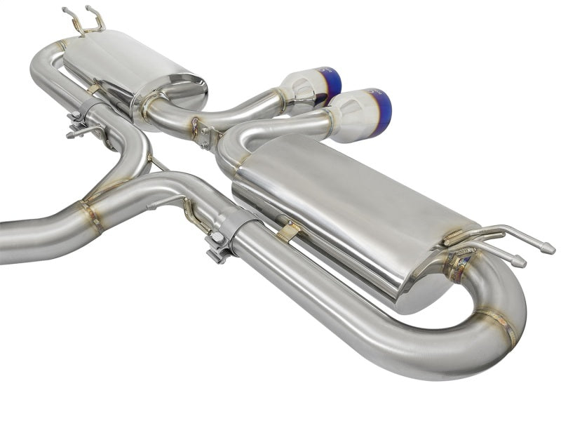 aFe Takeda 3in 304 SS Cat-Back Exhaust System w/ Blue Tips 2017 Honda Civic Si I4 1.5L (t) - DTX Performance